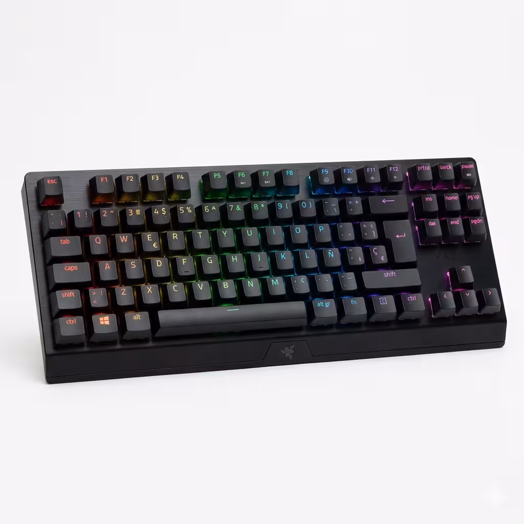 TECLADO MECANICO GAMING RAZER BLACKWIDOW V3 TENKEYLESS | ESPAÑOL | SWITCH GREEN | USB | NEGRO | RGB (RZ03-03491200-R311)