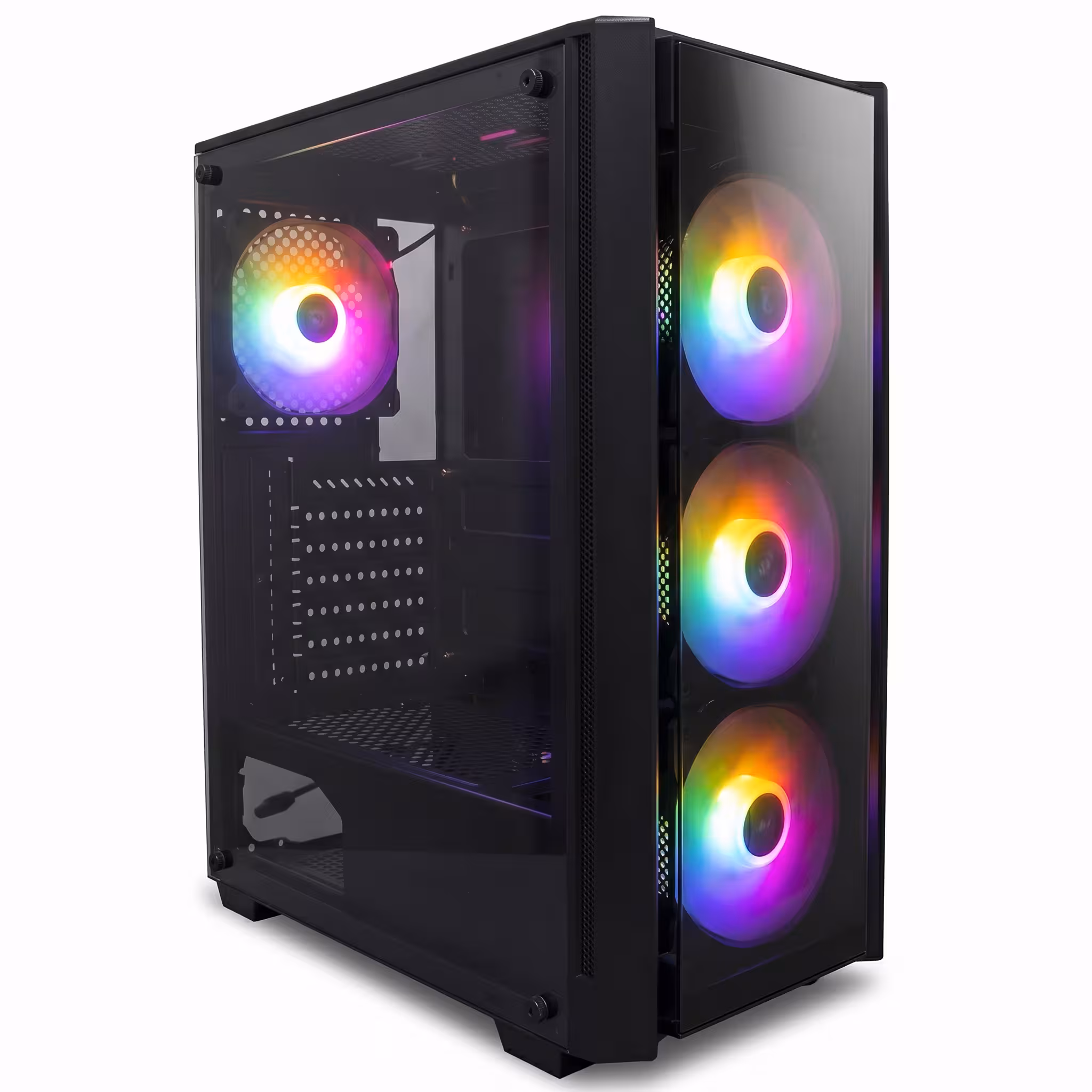CASE ATX 1ST PLAYER V4-G N RGB | | PANEL FRONTAL/LATERAL IZQUIERDO VIDRIO TEMPLADO | FAN X 4