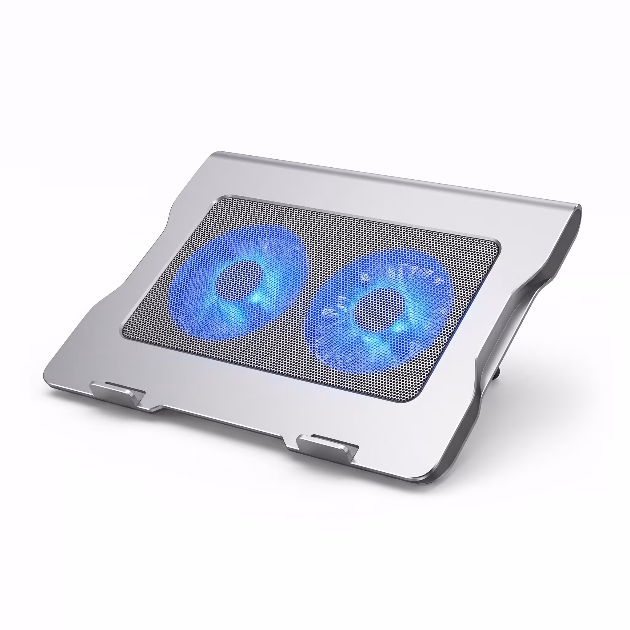 COOLER PARA PORTATIL IDOCK PLATA N5 ARTIC LED AZUL 2 FAN COOLER 