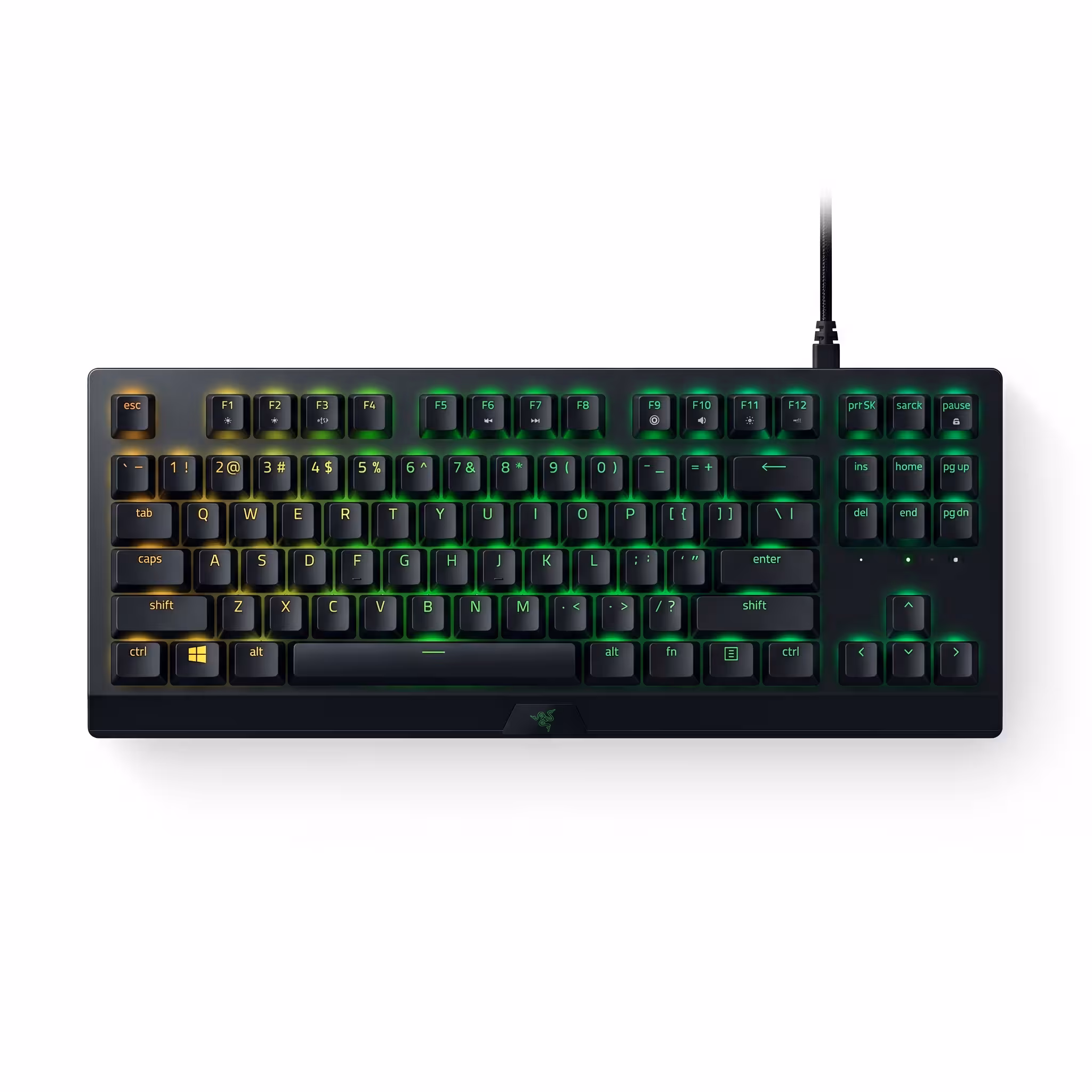 TECLADO GAMER RAZER BLACKWIDOW V4 X MECHANICAL SWITCH GREEN US CHROMA NEGRO (RZ03-04700200-R3U1)