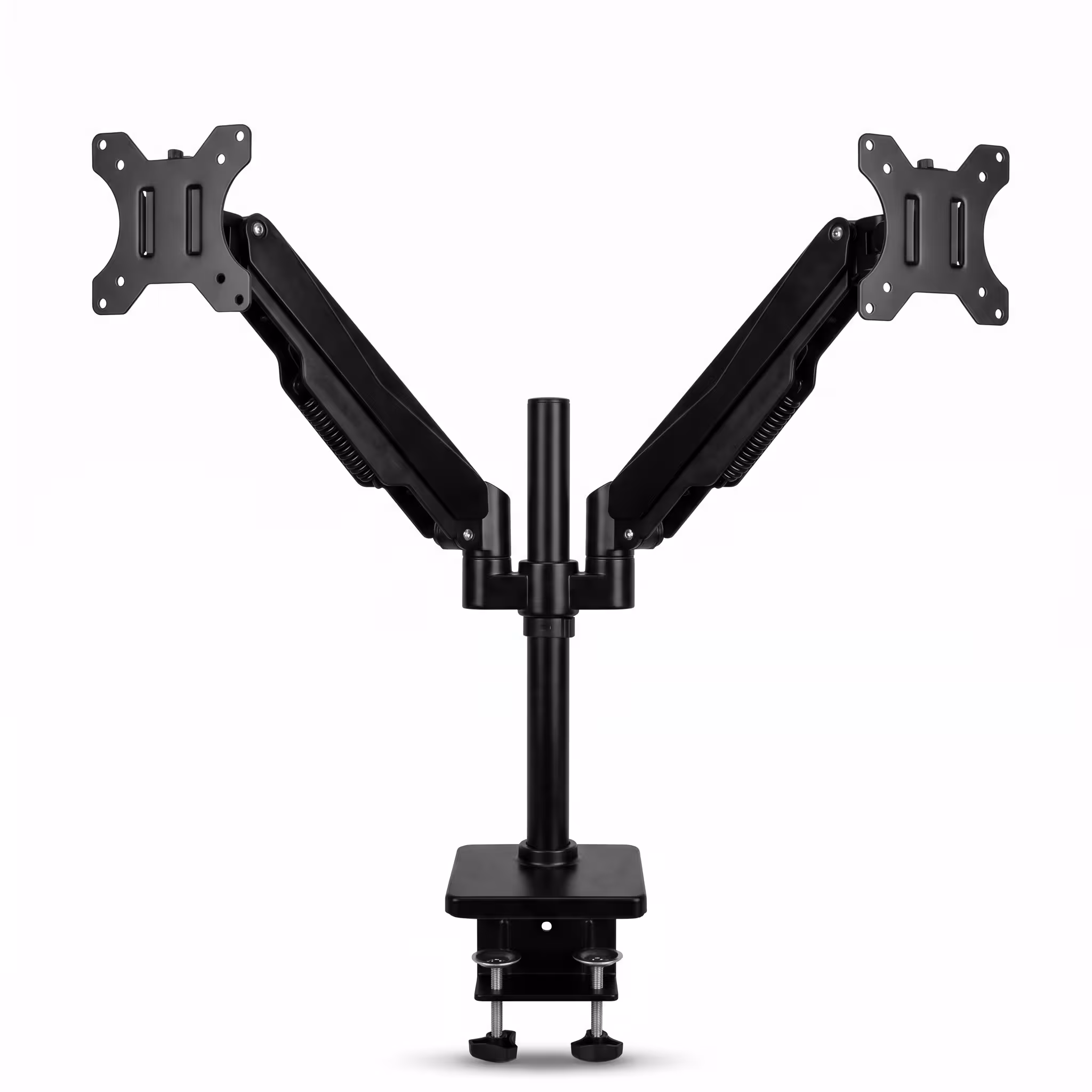 RACK/BRAZO TEROS TE-7114N  DUAL 2 MONITORES DE 22" A 32" - RESORTE MECÁNICO - AJUSTE 360° - VESA 75/100 - SOPORTA 12 KG X BRAZO vista 2