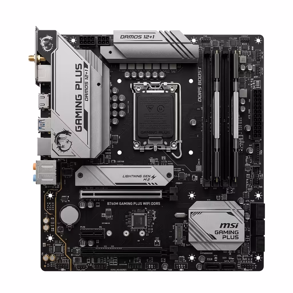 PLACA ATX MSI B760M GAMING PLUS WIFI DDR5 , Chipset Intel B760, LGA1700, HDMI, DP, mATX