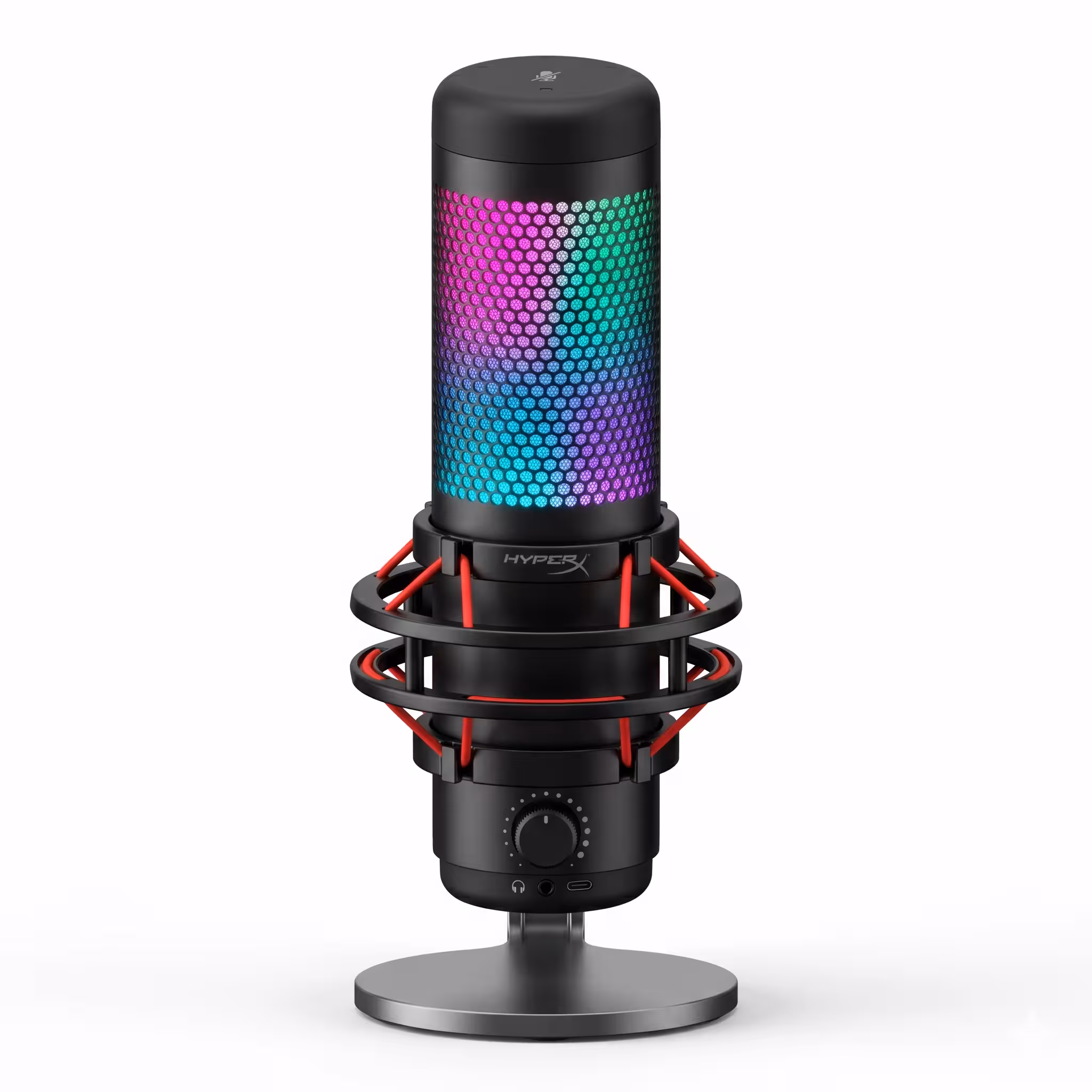MICROFONO HYPERX QUADCAST S NEGRO RGB BLK-GRY | 3 CAPSULAS DE CONDENSADOR | COMP. PC,PS5,PS4,MAC | USB-C (4P5P7AA)