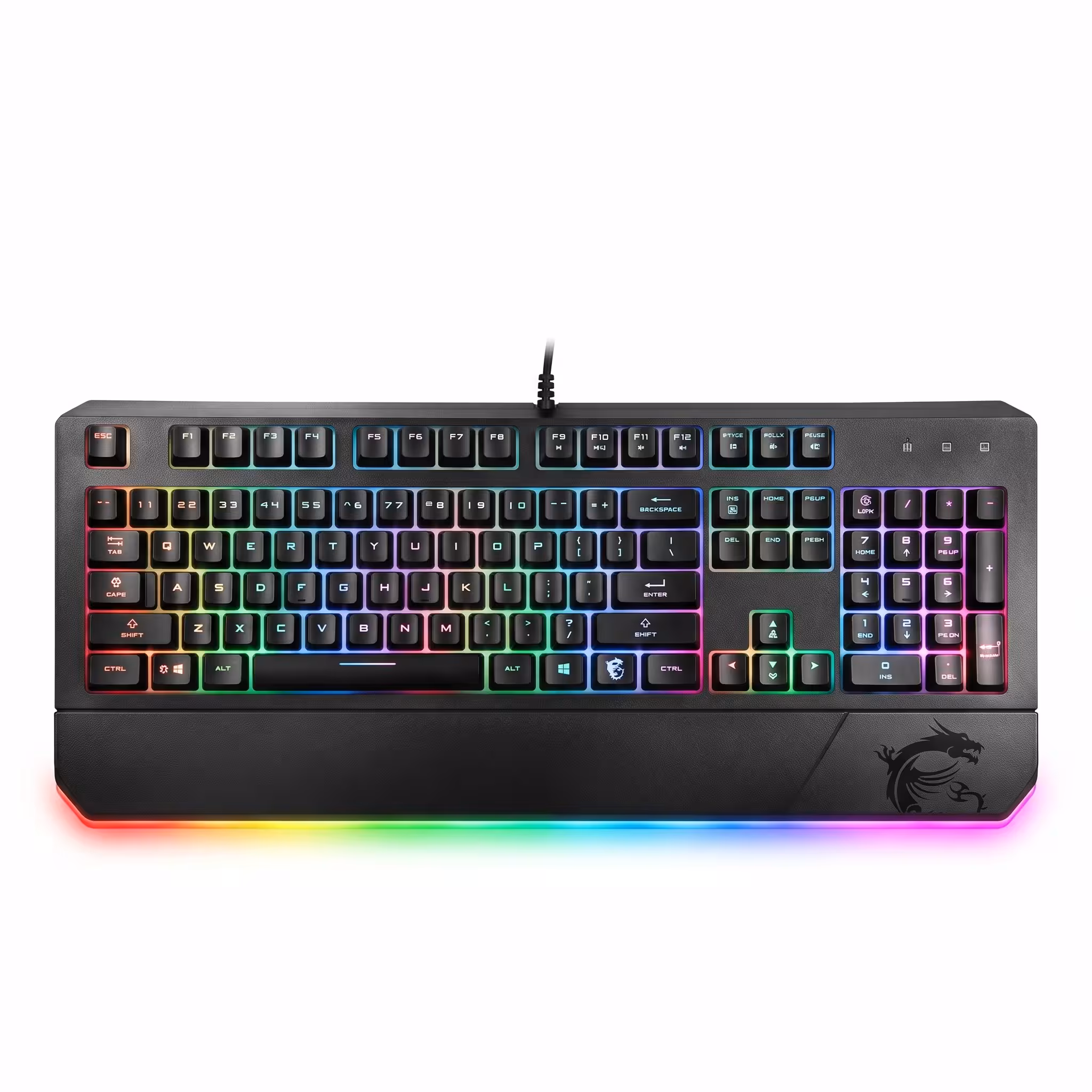 TECLADO GAMER MSI VIGOR GK20 | USB 2.0 | MEMBRANA | INGLES |