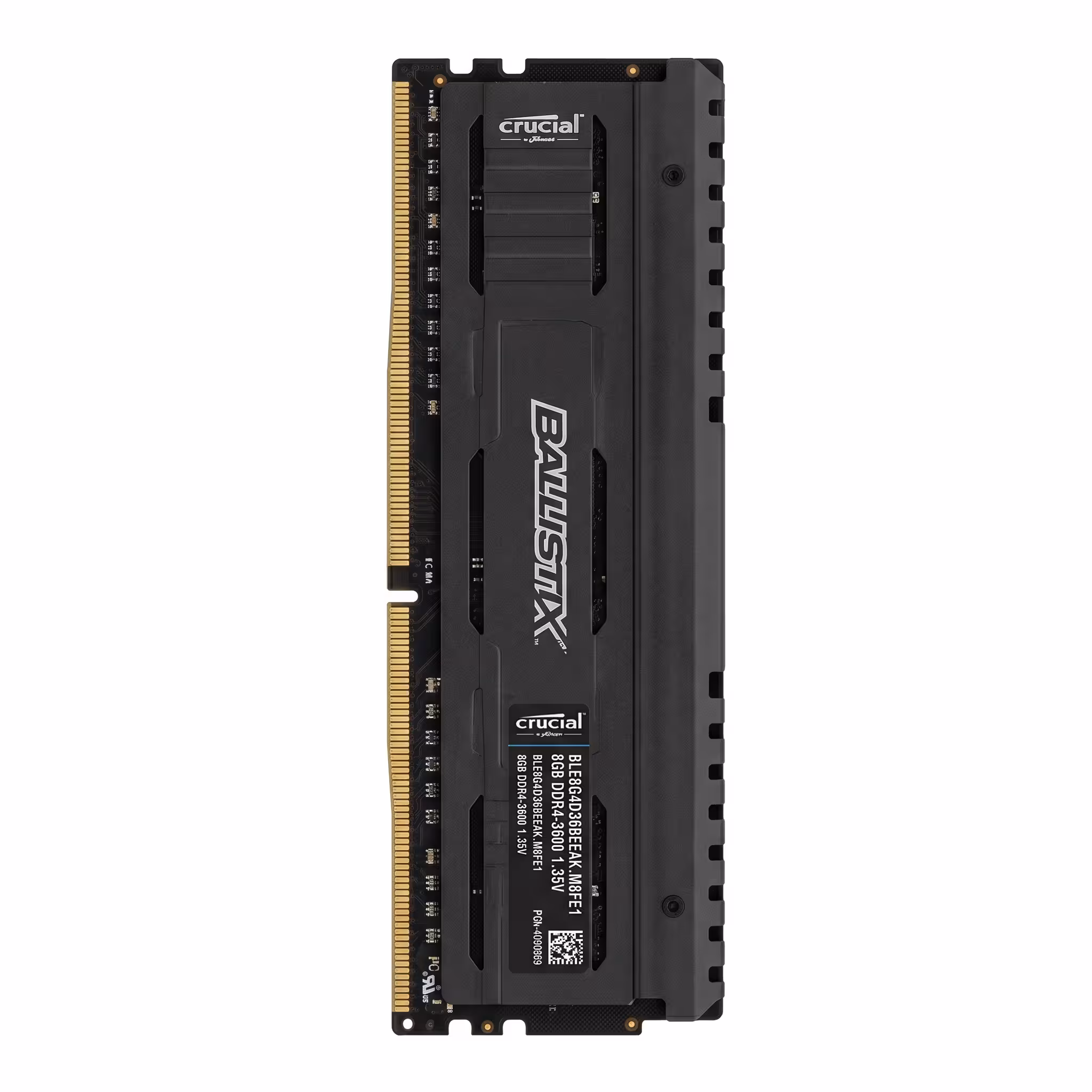 MEMORIA RAM CRUCIAL BALLISTIX 8GB DDR4 BUS 3600 1.35V BLACK ( BLE8G4D36BEEAK.M8FE1 )