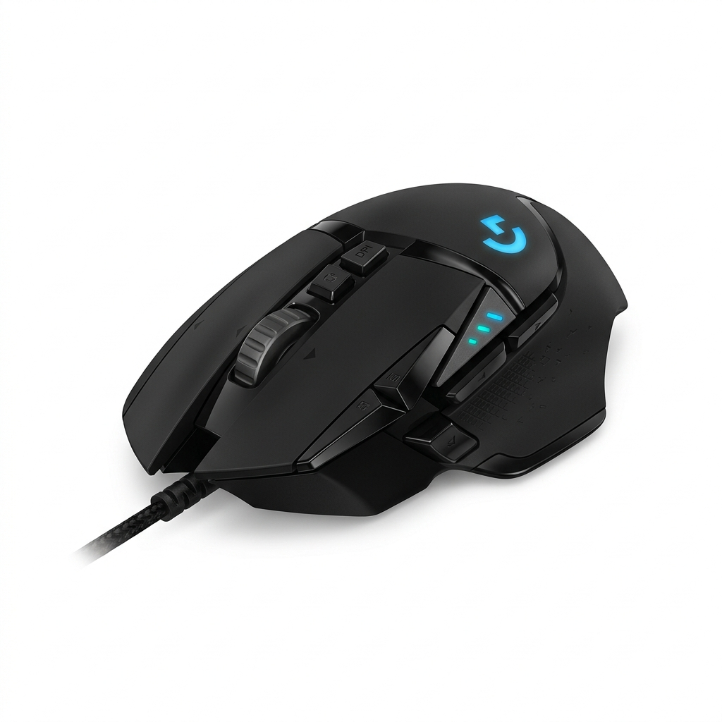 MOUSE LOGITECH G G502 HERO 16000 DPI RGB BLACK CONECTIVIDAD WIRED USB (910-005550)-P
