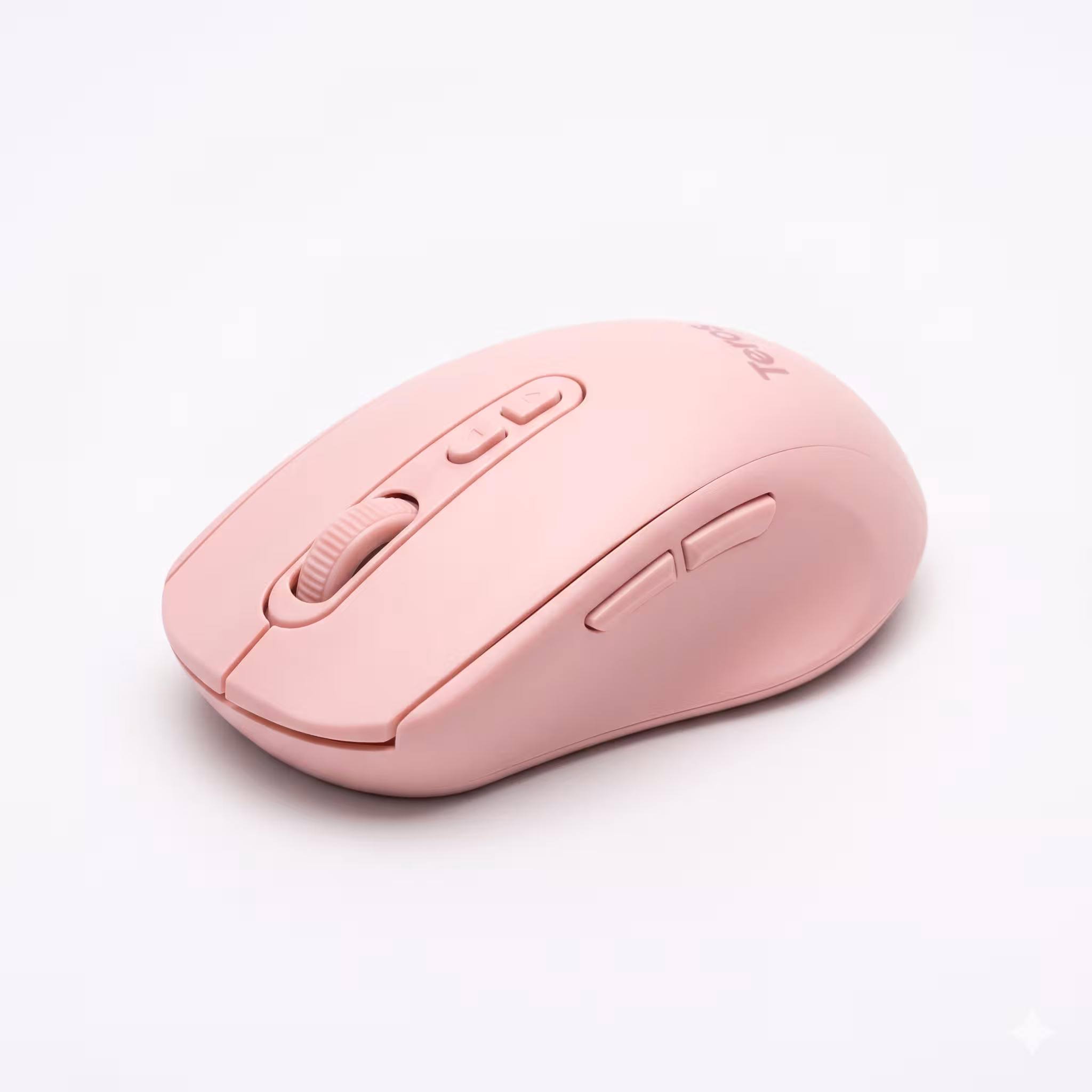 MOUSE TEROS TE-1234S ROSADO INALAMBRICO 2.4GHZ | 6 BOTONES | ADPTADOR USB