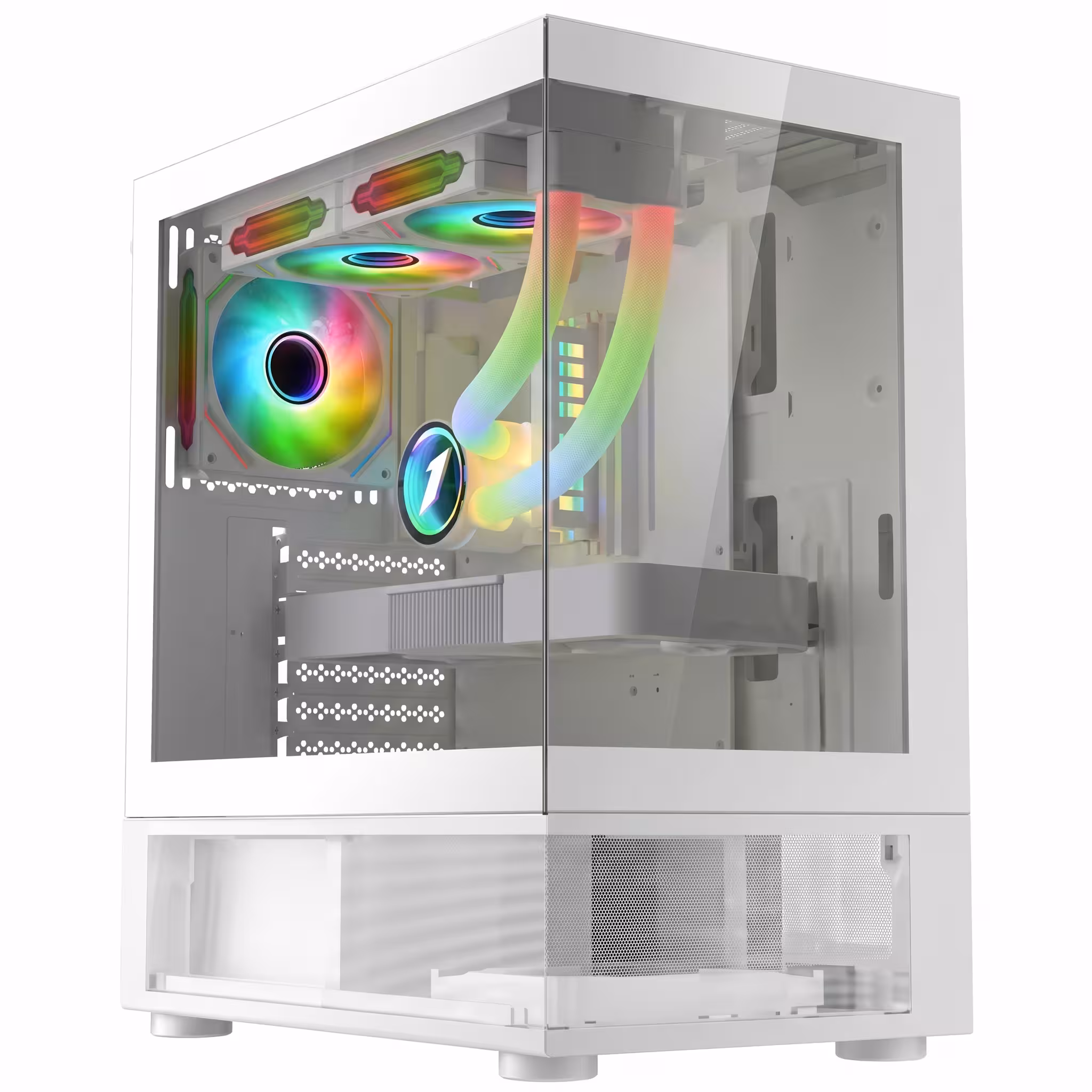 CASE ATX GAMING 1ST PLAYER MI7 - A BLANCO | FAN COLLER X 3 12CM ARGB | VIDRIO TEMPLADO FRONTAL LATERAL