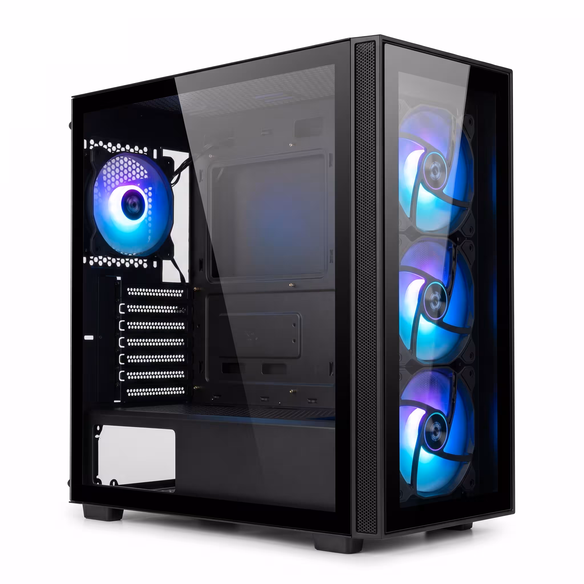 CASE ATX GAMER HALION INFINITY 416 | FUENTE 600W REALES | 4 COOLER FAN ARGB | VIDRIO