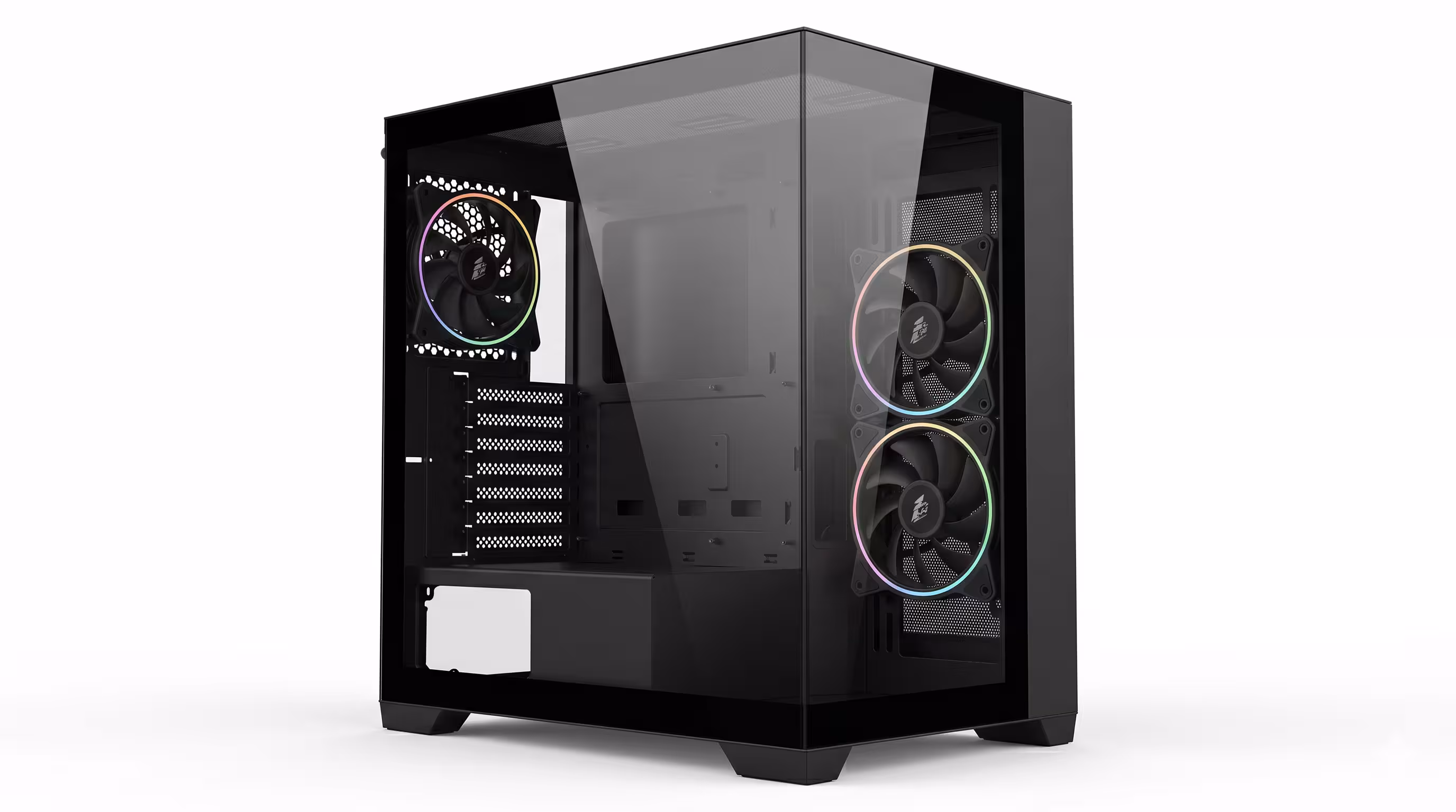 CASE ATX GAMING 1ST PLAYER MI7 - A NEGRO | FAN COLLER X 3 12CM ARGB | VIDRIO TEMPLADO FRONTAL LATERAL