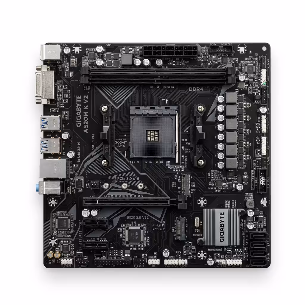PLACA GIGABYTE A520M K | SOCKET AMD RYZEN AM4 | SUPORT DDR4 | HDMI, USB 3.0 PCI EXPRES