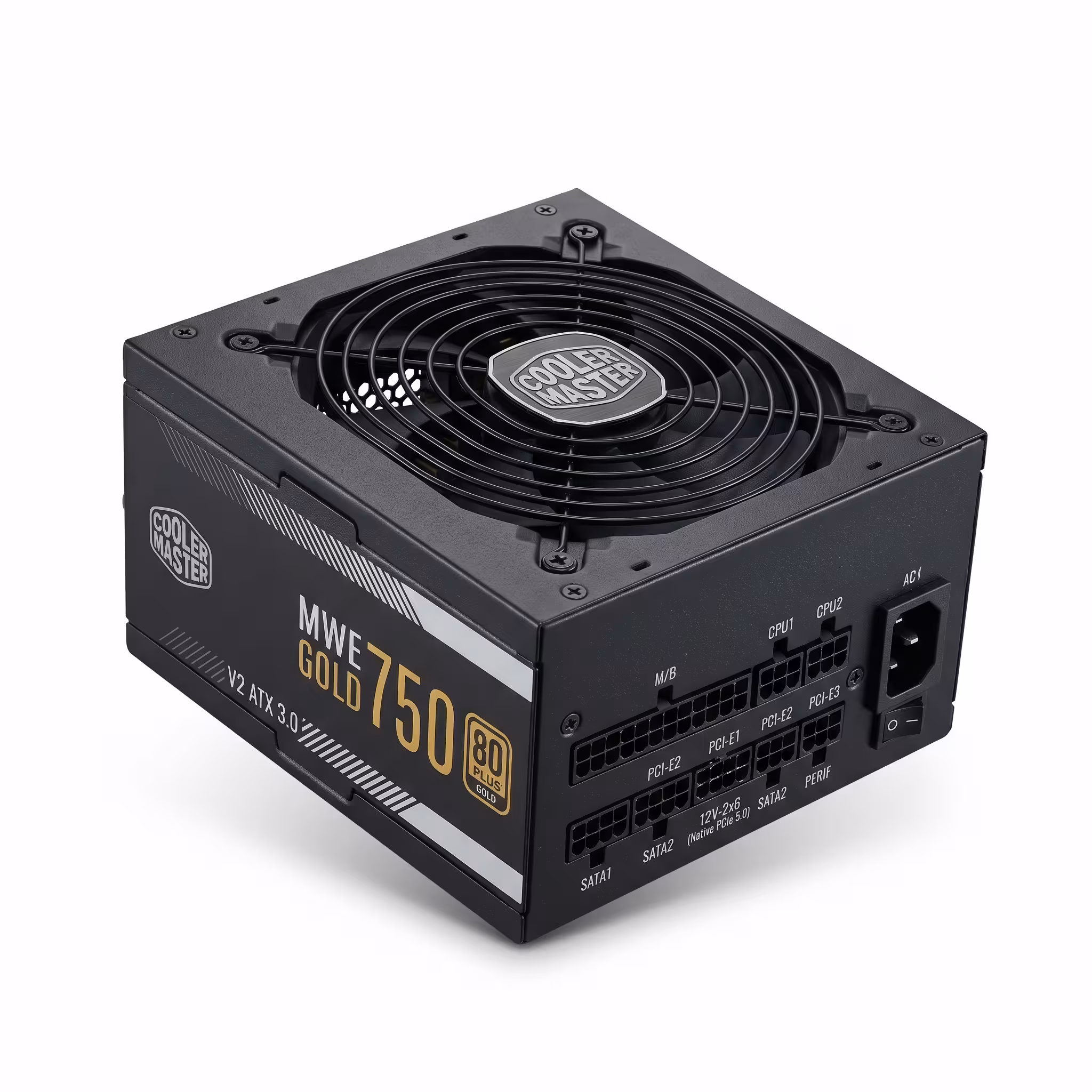 FUENTE COOLER MASTER MWE GOLD 750 V2 FULL MODULAR | 750W 8O PLUS GOLD ATX3.0 | PCIE5.0 | MPE-7501-AFAAG-3U2
