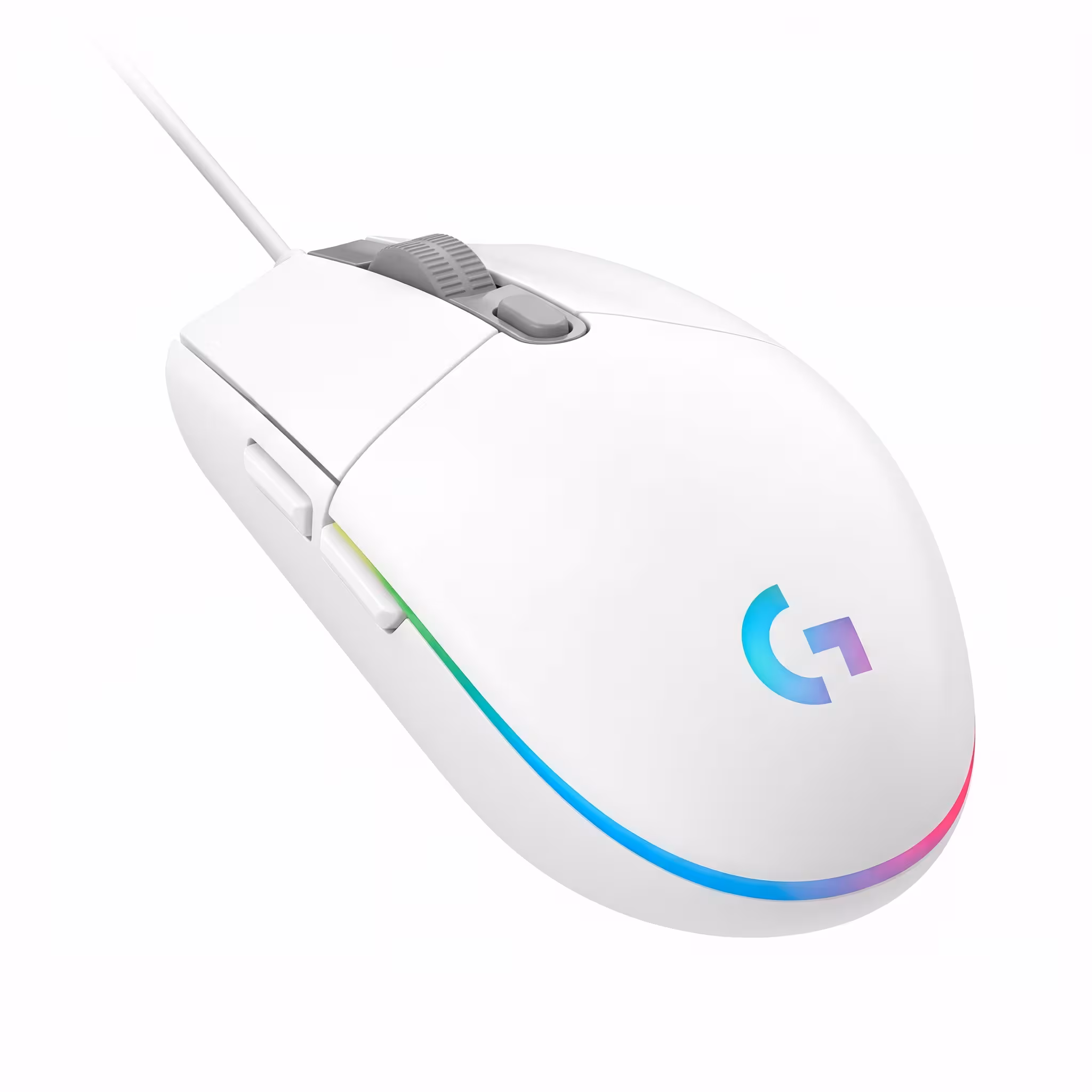 MOUSE LOGITECH G203 BLANCO LIGHTSYNC OPTICAL 8000 DPI RGB (910-005791)
