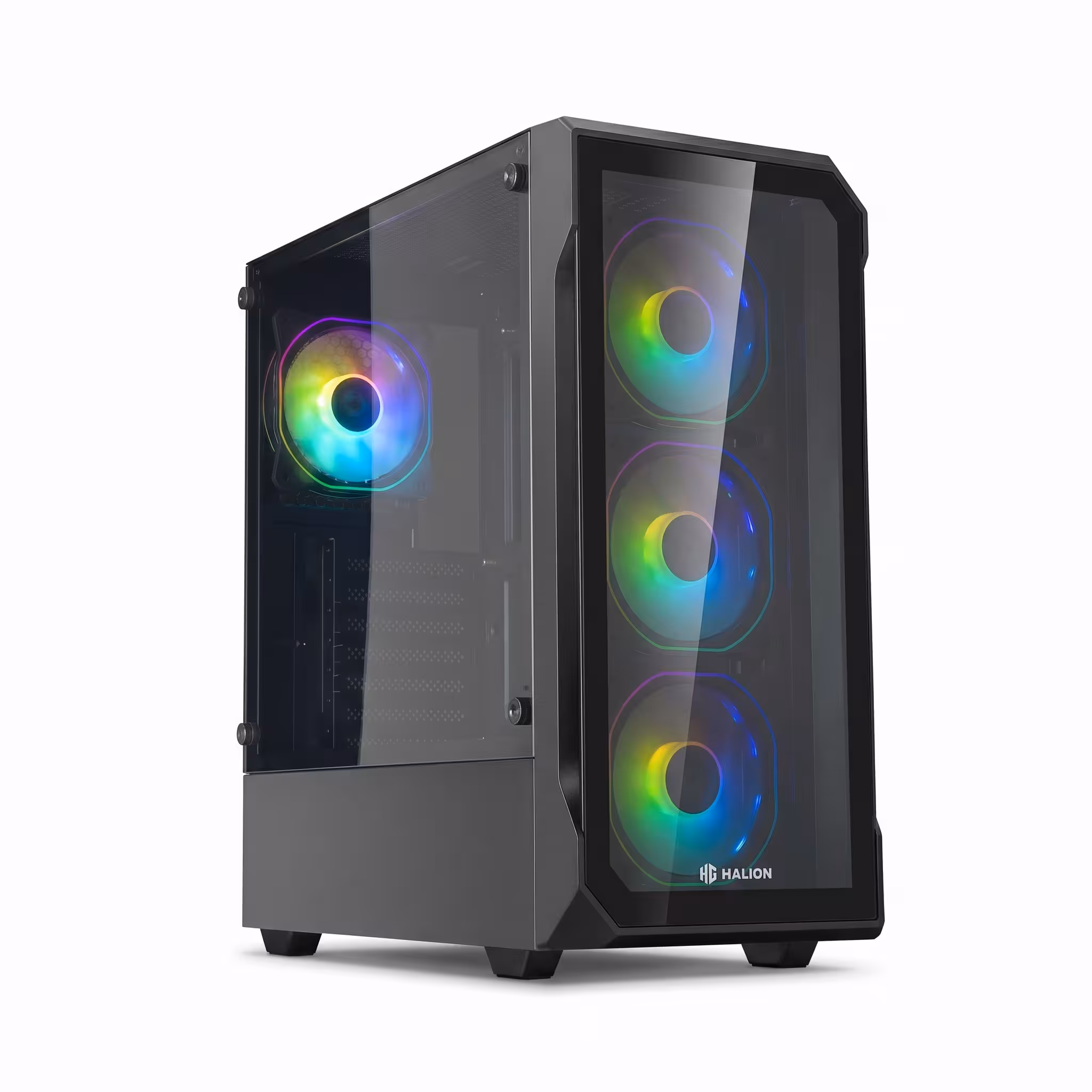 CASE ATX GAMER HALION INFINITY 415 SIN FUENTE 4 COOLER FAN ARGB | VIDRIO CON FILTRO