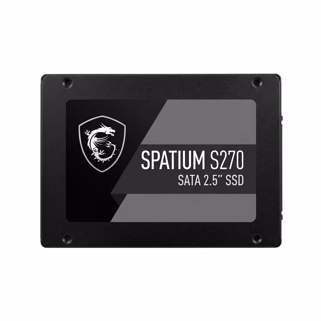 UNIDAD DE ESTADO SOLIDO SSD MSI SPATIUM S270 480GB INTERFAZ SATA 2.5"  NEGRO