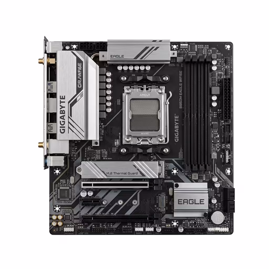 PLACA GIGABYTE B850M EAGLE WIFI6E | SOCKET AMD AM5 | SUPORT DDR5 | AM RYZEN 9000, 8000, 7000 | HDMI