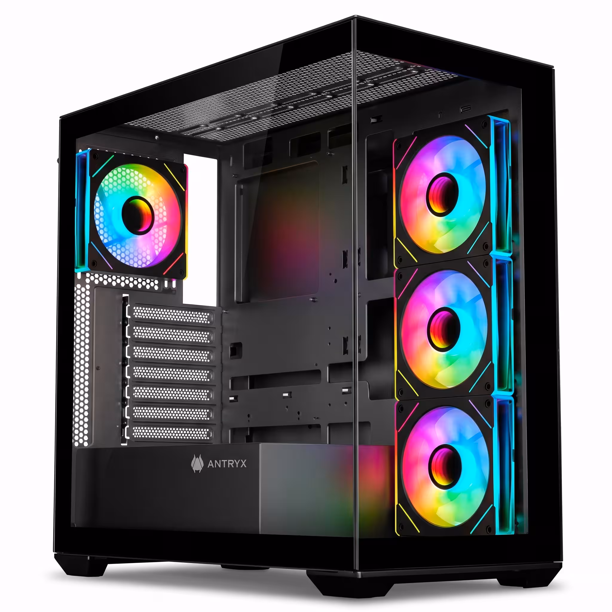 CASE ATX ANTRYX FX 750 NEGRO | FAN X4 ARGB | USB TIPO C X1 | VIDRIO TEMPLADO TARELA, FRONTAL ( AC-FX750K)