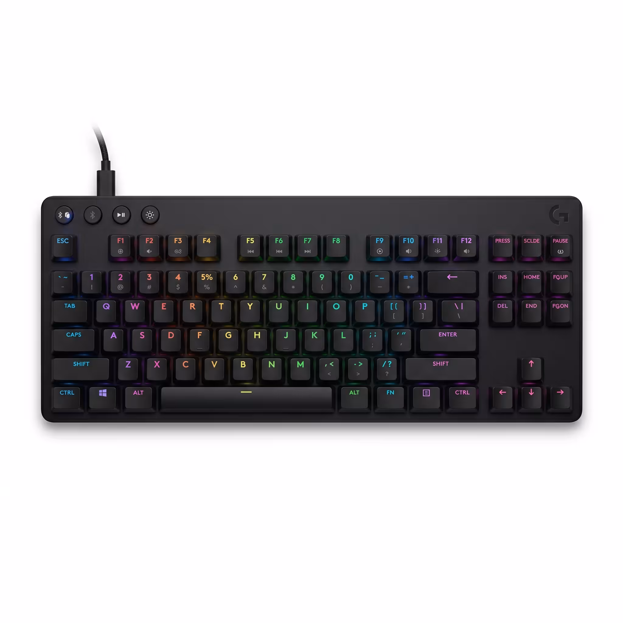 TECLADO GAMING LOGITECH G515 TKL WIRED LIGHTSYNC RGB / KEYCONTROL BLACK (920-012868)