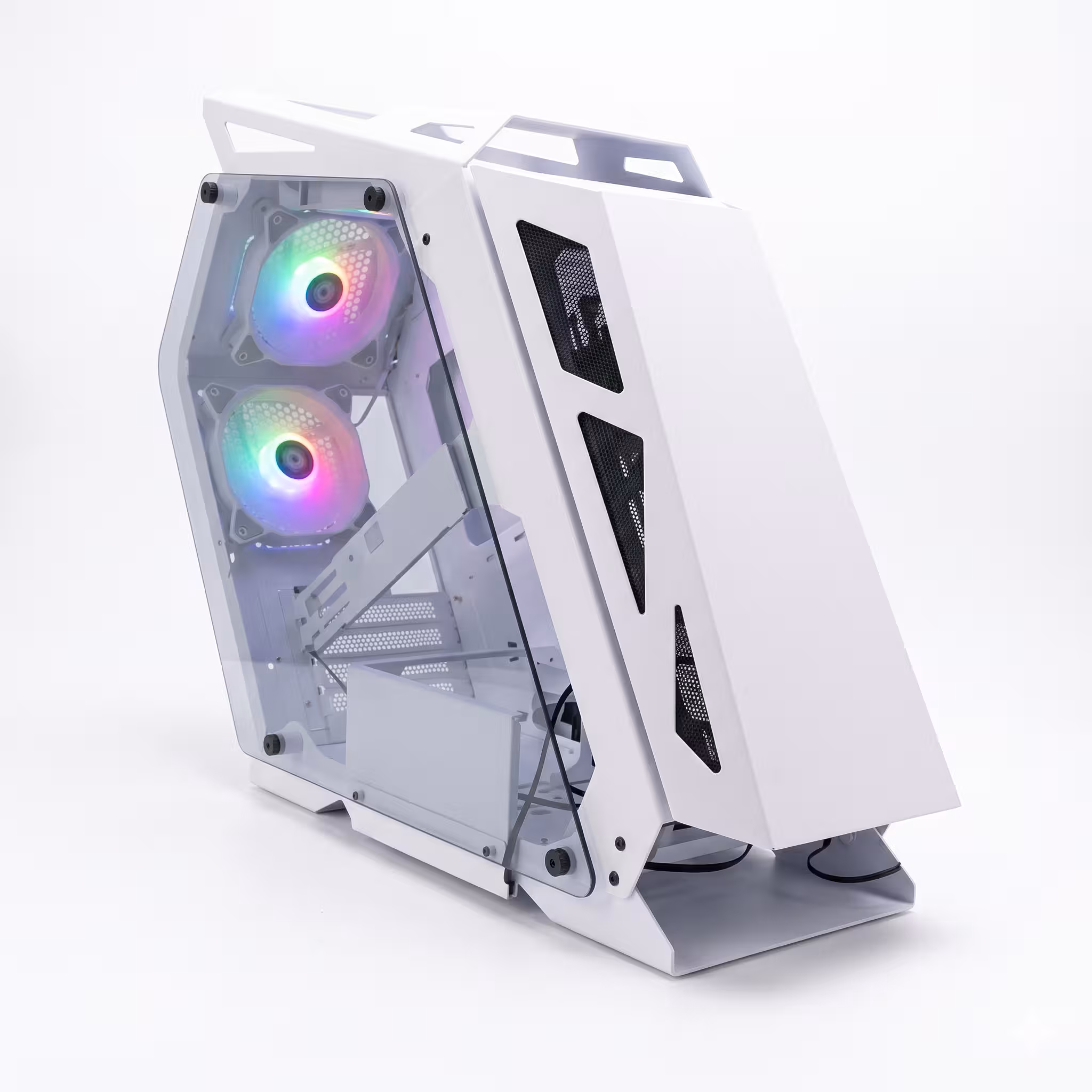 CASE GAMING ATX TEROS TE- 1163W BLANCO | FAN COOLER X2 RGB | VIDRIO TEMPLADO | DISEÑO AERODINAMICO